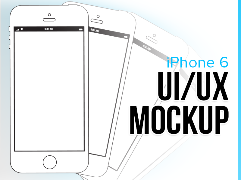 UI/ UX iPhone 6 Mockup - 4 Up by Miles Fonda on Dribbble