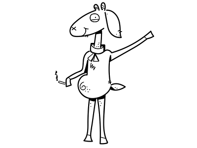 Doped Goat characters goat illustration pet pot