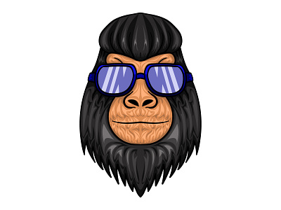 illustration of gorilla head gorilla gorilla logo illustration vector