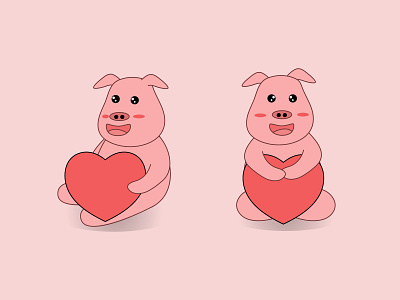 Cute pig design illustration vector