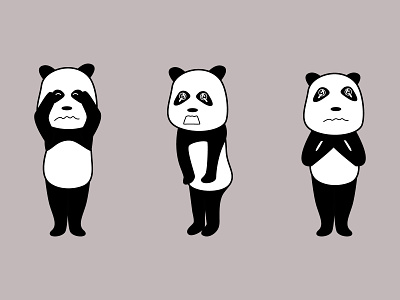 cute panda design elephant illustration panda vector
