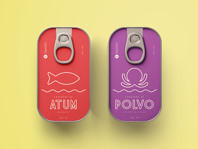 Conserva atum can canned design food illustration logo octopus polvo portuguese sea food tuna