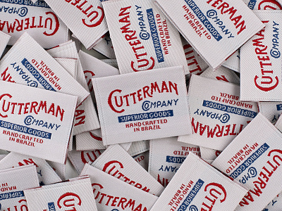 New label Cutterman Co. apparel badge graphic design label lettering logo patch