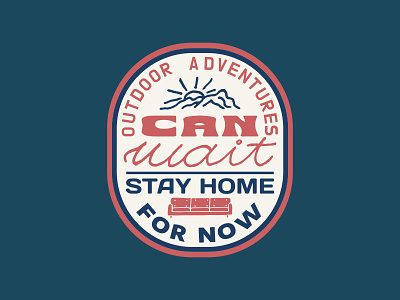 Sticker - STAY HOME apparel badge design explore graphic design illustration lettering logo patch sticker