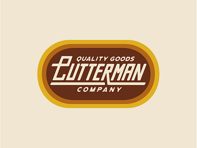 New badge Cutterman Co. badge graphic design lettering logo patch sticker