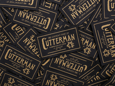 Apparel tag- Cutterman Co. apparel badge design graphic design illustration lettering logo patch sticker t shirt