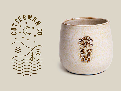 Ceramic cup. badge ceramic cup design illustration logo mug outdoor
