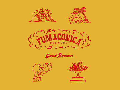 FUMAÇÔNICA illustrations apparel badge beer breeze design icons illustration lettering logo t shirt