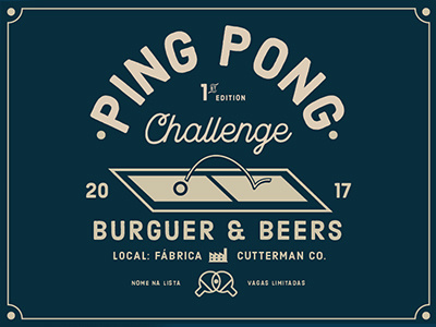 Poster Ping Pong Challenge. illustration logo ping pong poster print