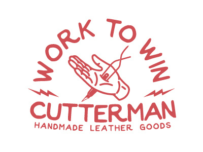 Work To Win. apparel art badge design hands illustration leather goods t shirt work