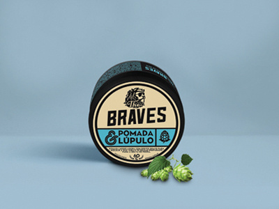 Pomade The Braves. brand design hop illustration packaging pomade