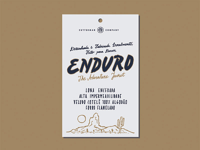 Enduro Jacket tag. design illustration jacket lagel lettering tag