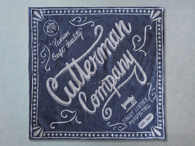 Bandana Indigo. apparel bandana cutterman illustration lettering