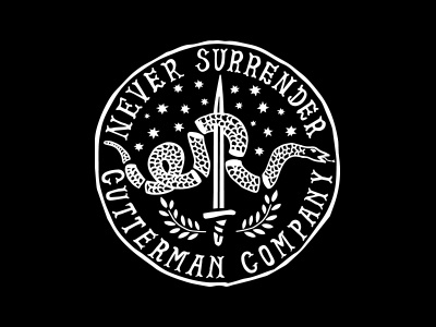 Never Surrender. illustration silkscreen snake surrender t shirt tees