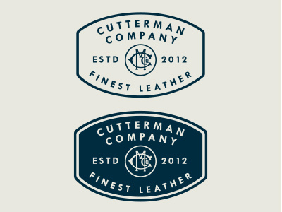 Cutterman Co. Brand exploration. badge branding illustration leather logo stamp vintage