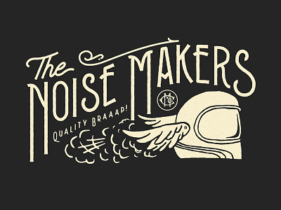 The Noise Makers T-shirt. braaap illustration screenprinted t shirt typography