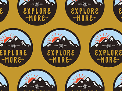 Explorer More - Sticker. badge explore illustration lettering mountains patch sticker