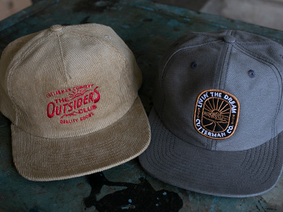 Adventure Hats. badge design explore hat patch hats illustration logo mountain outsiders patch