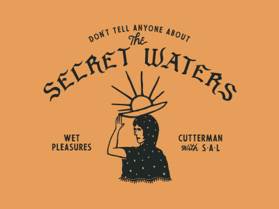 The Secret Waters. design apparel t-shirt lettering illustration