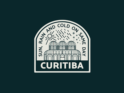 Sticker for Curitiba - Brazil badge design graphic design illustration logo patch sticker