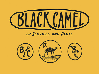 Black Camel - Logo. badge camel illustration label lettering logo t shirt workshop