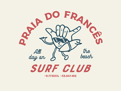 Praia do Francês - AL apparel beach design illustration surf t shirt