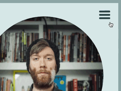 Menu close animation, with beard. animation beard berger close css css animation menu