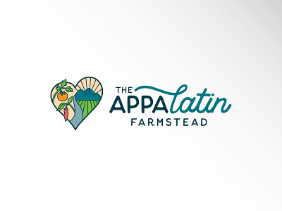 The AppaLatin Farmstead farm farming heart logo logo design mountain north carolina pepper tomato
