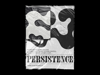 #24 Persistence cover design grit plastic poster poster design print typography