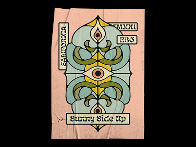 #29 - Sunny Side Up bohemian design illustration logo poster poster design retro tattoo typography