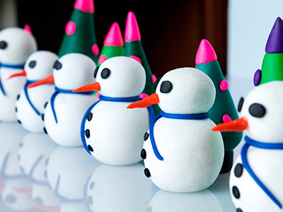 Christmas ideas christmas cold design gifts handmade ice puppet snow snowmen toy tree winter