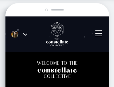 The Constellate Collective brand design brand designer logo mobile web designer web design web designer wix web design