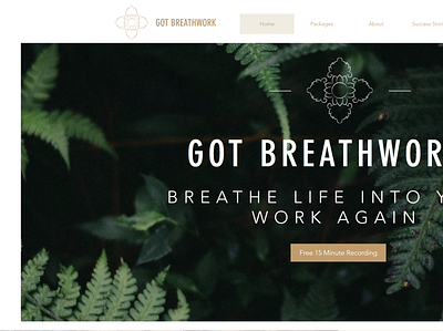 Got Breathwork Logo brand design brand designer logo mobile web designer web design web designer wellness branding wix web design