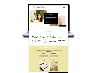 Judith Valery brand design brand designer logo mobile web designer web design web designer wix web design