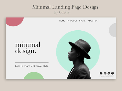 Minimal Landing Page Design branding design graphic design illustration landing page minimal socialmedie template web