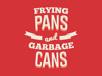 Frying Pans & Garbage Cans logo red ribbons