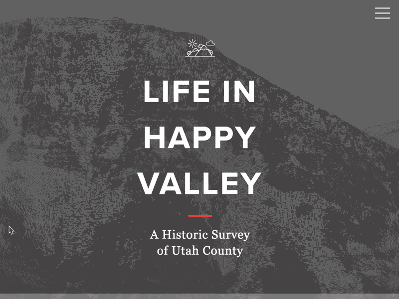 Life in Happy Valley Exhibit Site html scss visual design
