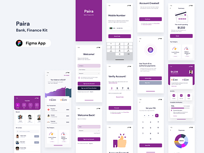 Paira- Bank, Finance Kit apps banking clean design colorful creative ecommerce finance app fintech app intraction mobile app modern uiuxdesign wallet ui web design