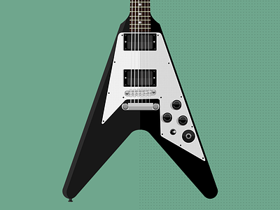 Gibson Flying V Kirk Hammett flat flying gibson guitar kirk hammett photoshop v vector