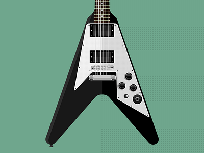 Gibson Flying V Kirk Hammett flat flying gibson guitar kirk hammett photoshop v vector