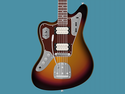 Fender Jaguar Kurt Cobain cobain fender flat guitars jaguar kurt vector