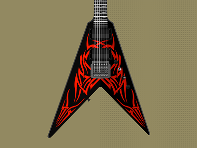 BC Rich Kerry King V Tribe bcrich flat guitar kerry king photoshop vector