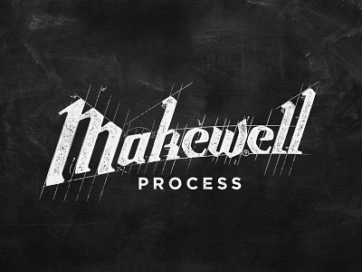 Makewell Process calk chalk lettering design hand lettering lettering logo process