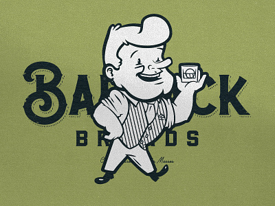 Barback Brands Mascot cartoon character design hand lettering human illustration lettering logo mascot retro retro illustration