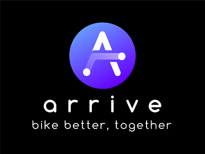 Arrive Logotype app branding design flat illustrator typography