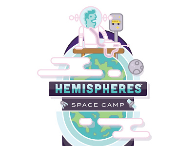 Hemispheres Space Camp badge branding camp hemisphere space