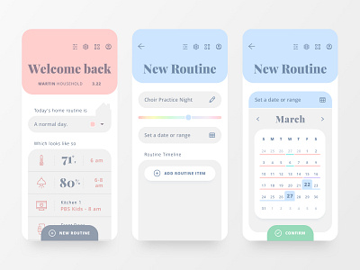 Routines Smart Home App Concept