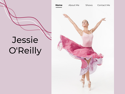 Ballerina Dancer Website design ui