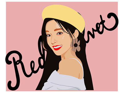Red Velvet Irene - Flat Illustration