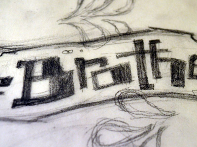 Thebroth... roughed type for a poster gigposter jason taylor pencil sketch type typography